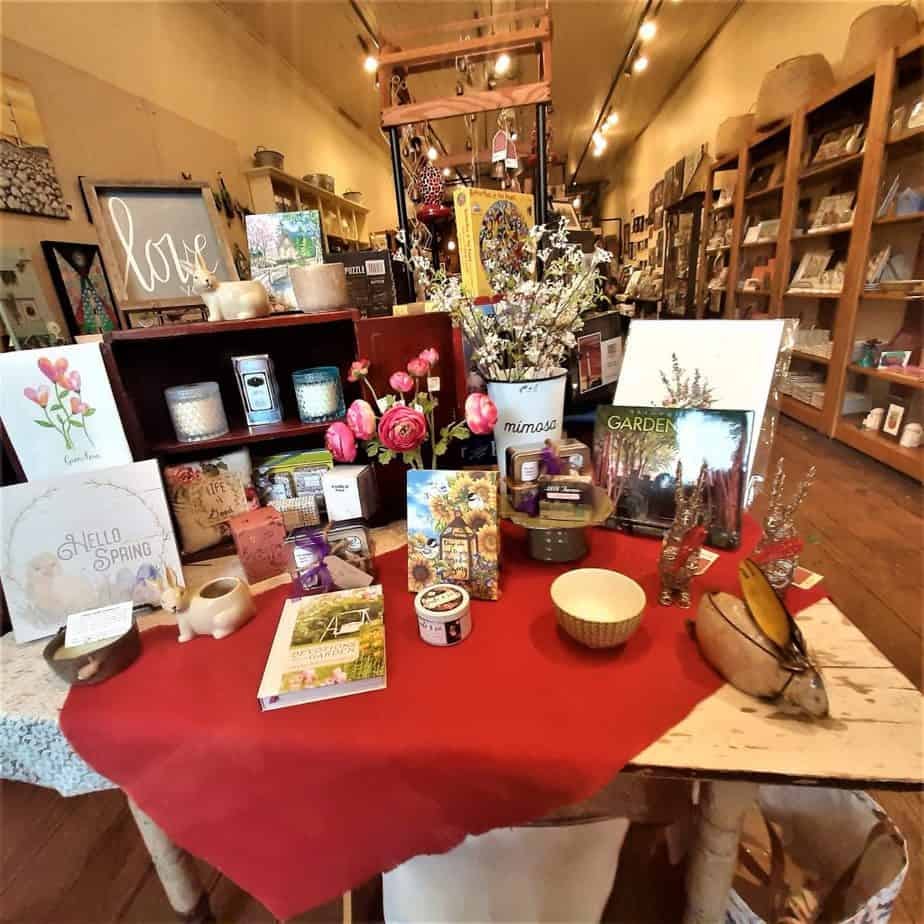 A display of various items at the Harrison Brothers Hardware store.