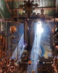 When the mosaic of the Transfiguration is illuminated by the reflected beams  of the morning sun, it is possible to imagine the church as it was when it  was first built. The