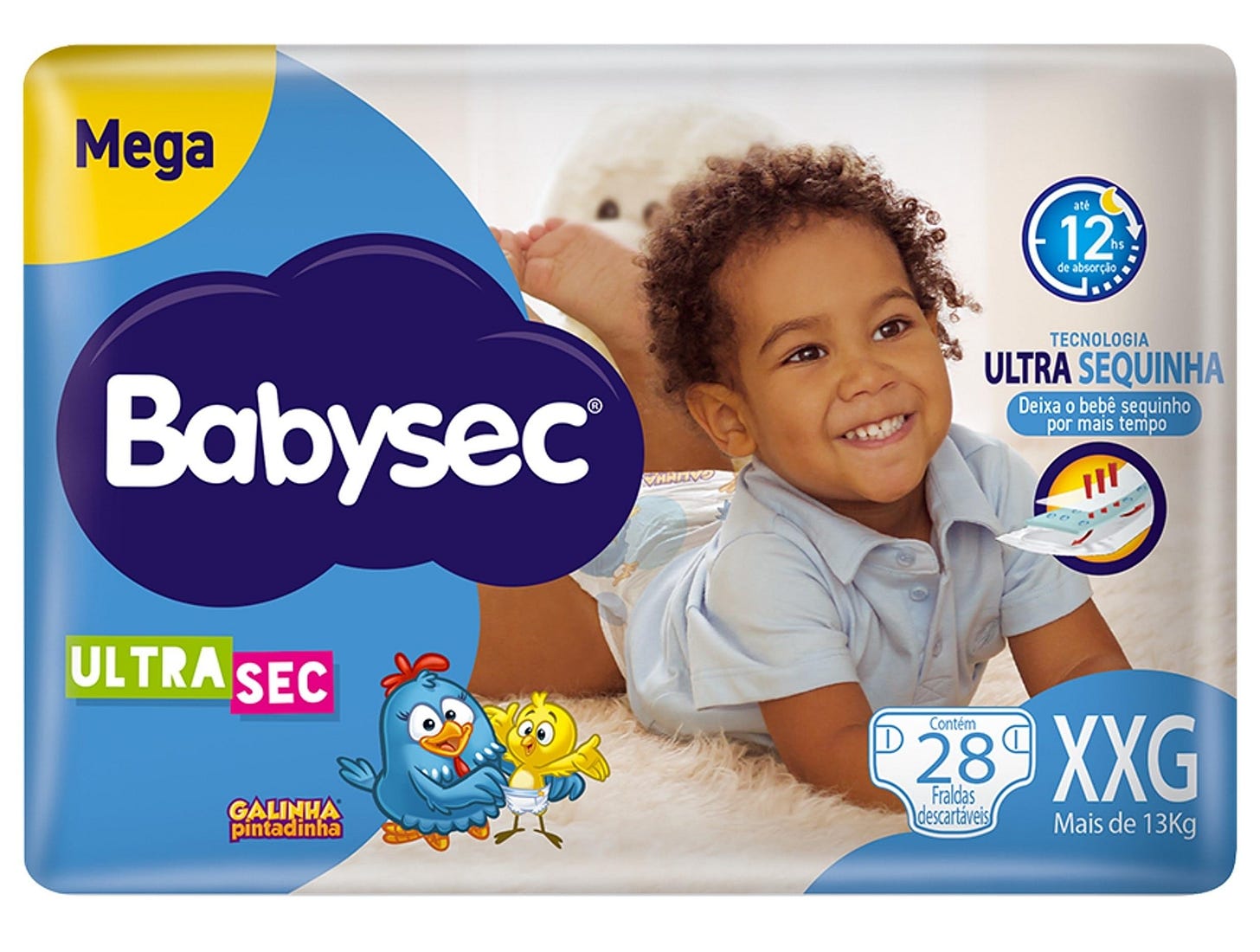 Babysec Fralda Ultrasec Galinha Pintadinha Xxg 28 Unidades | Amazon.com.br