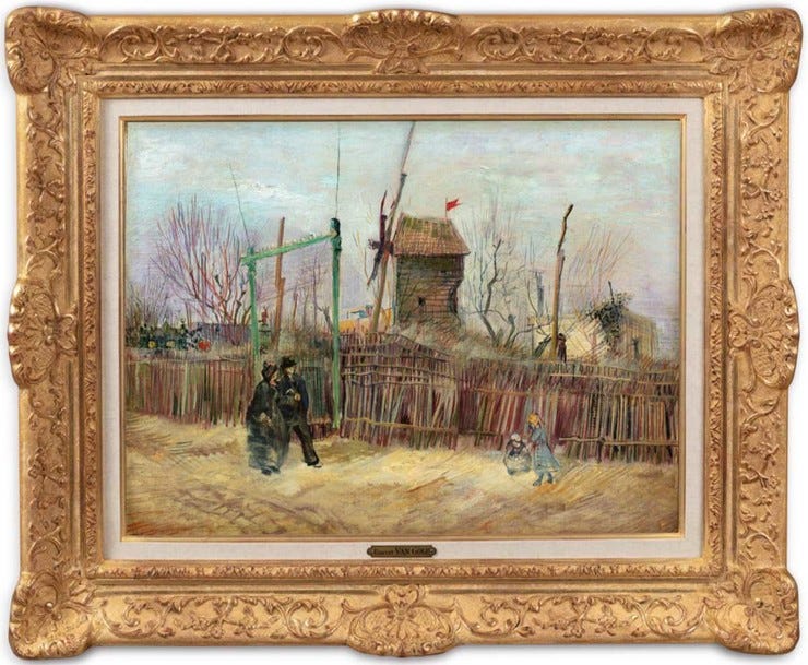 'Scène de rue à Montmartre' - olieverf op doek: Vincent van Gogh