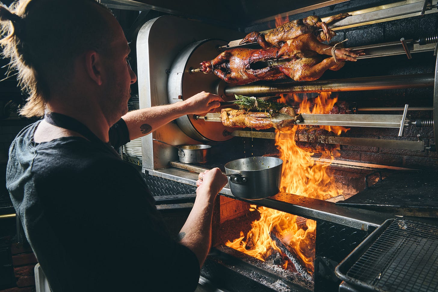 Rotisserie and plancha at Peasant
