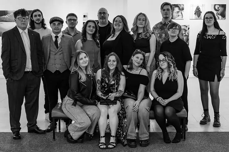 Second Year Photography and Photojournalism Students at the Open Night of ‘We Are Essence’. Image: Rachel McHaffie. Second Year Photography and Photojournalism Students at the Open Night of ‘We Are Essence’. Image: Rachel McHaffie.