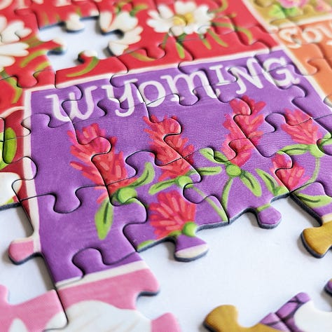 RoseArt Flower Map Jigsaw Puzzle