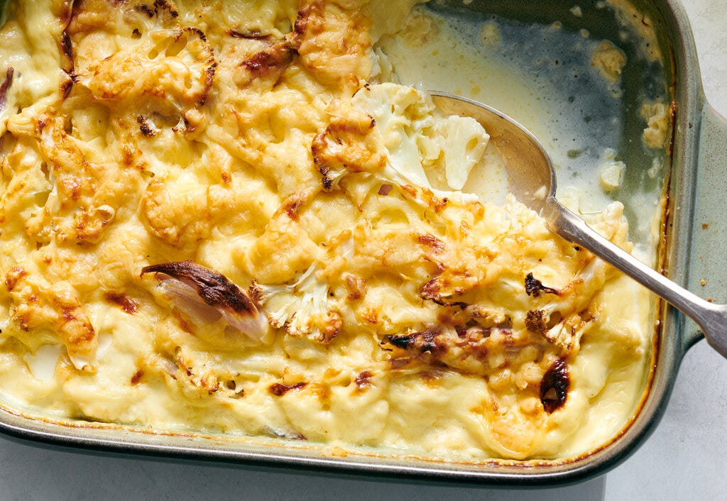 Cheesy Baked Cauliflower Cheesy Baked Cauliflower