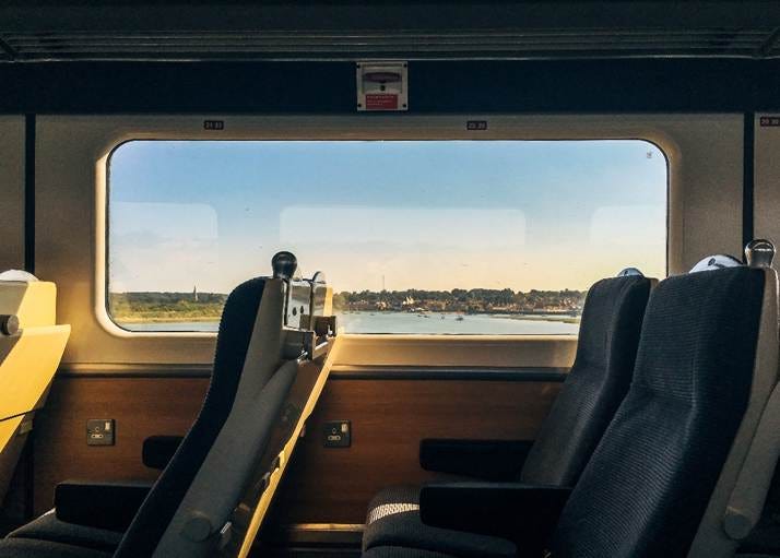 Passenger train interior