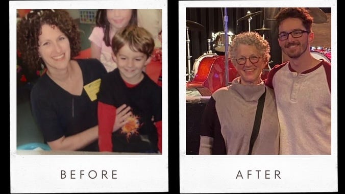 Kim Owens son Kai child and adult blind blindness