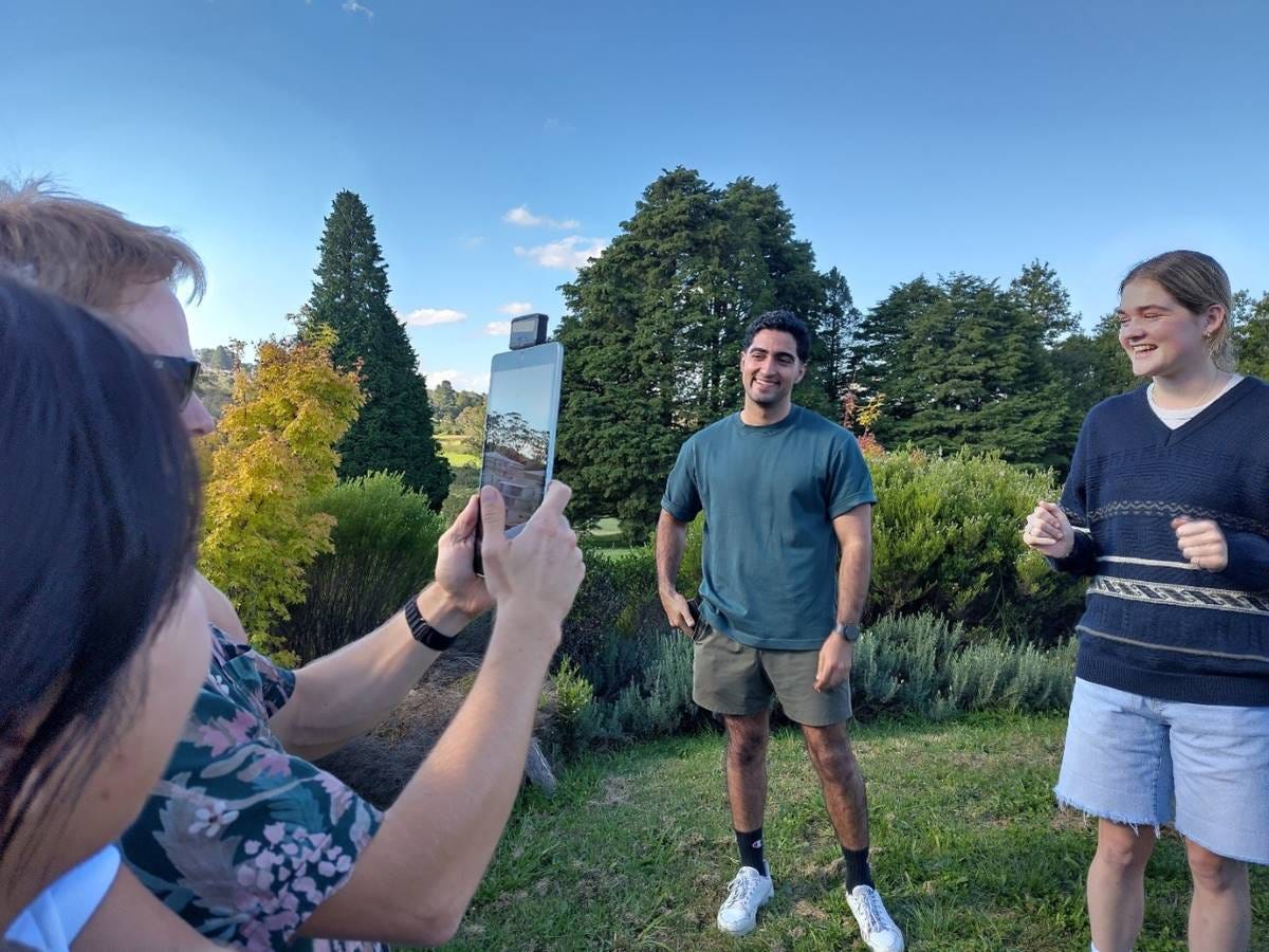 Students using the thermal imaging camera to measure heat differences. Students using the thermal imaging camera to measure heat differences.