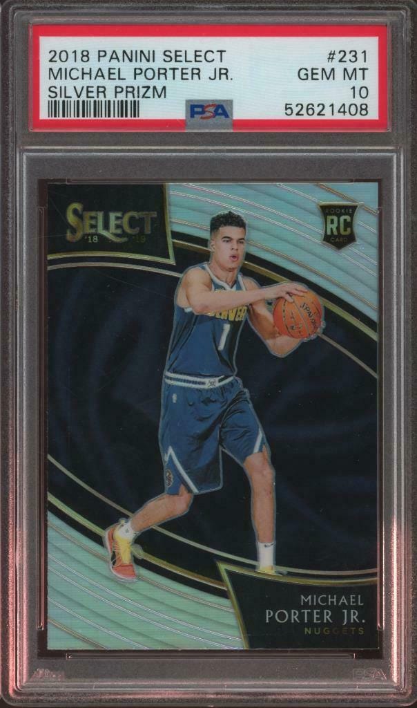 Image 1 - 2018-Panini-Select-Silver-Courtside-231-Michael-Porter-Jr-RC-Gem-Mint-PSA-10