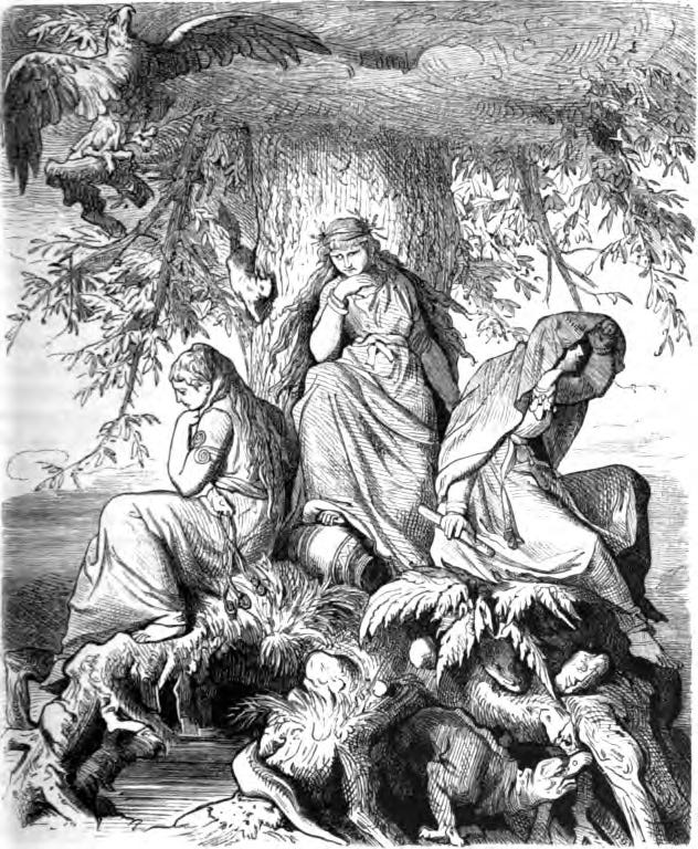 Nineteenth century engraving of the Norns
