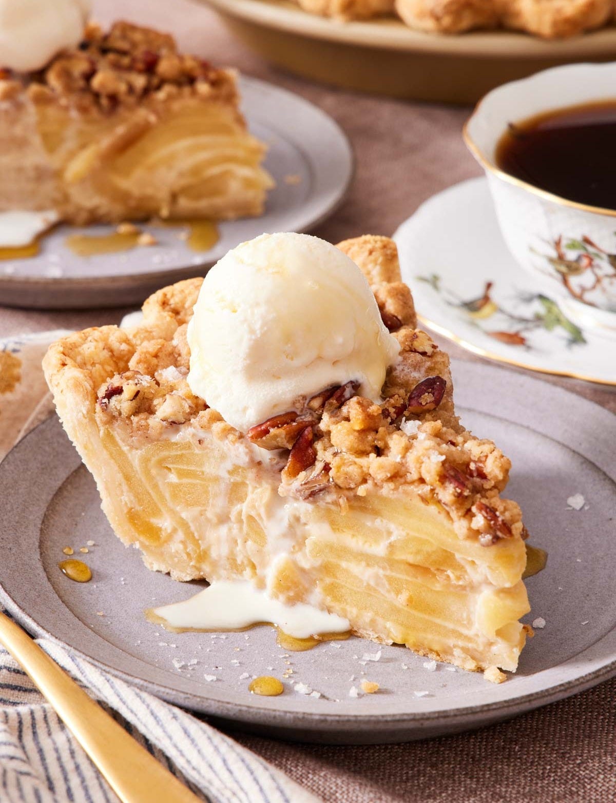 Apple and Salted Maple Custard Pie - by John Kanell