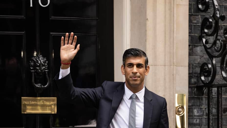 U.K. Prime Minister Rishi Sunak at 10 Downing Street.