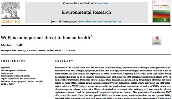 Pall Article of 5G EMF WiFi Science Journal