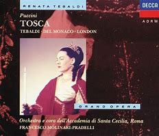 Image result for puccini tosca tebaldi del monaco 