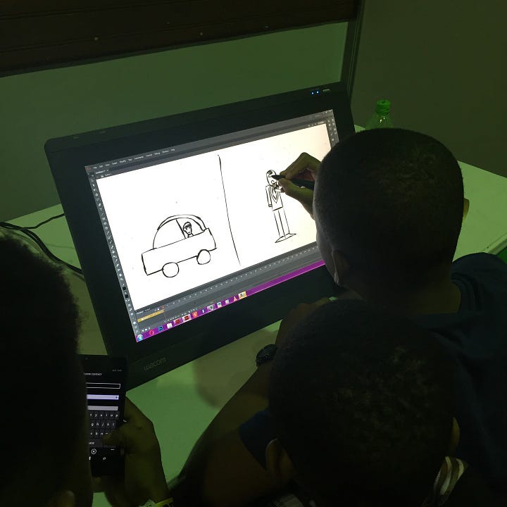 Pictures of attendees from previous editions of the lagos comic con