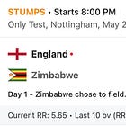 Analystumps - England v Zimbabwe One-Off Test, Day 1