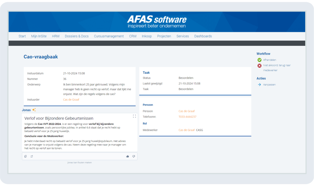 AI in AFAS: maak kennis met Jonas - by AFAS Software