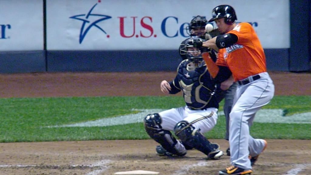 Yankees' Giancarlo Stanton hit by Mike Fiers