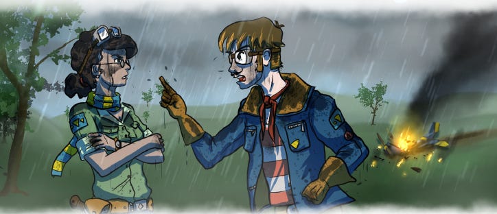 Pilots arguing over a plane crash Pilots arguing over a plane crash