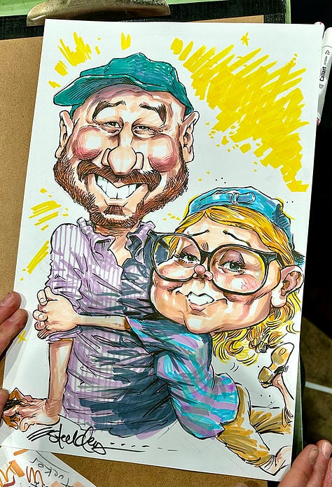 A smattering of examples of Convention Style Caricatures.