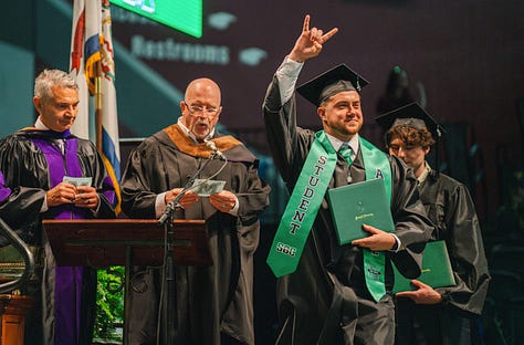 Students of the 2025 Commencement Class celebrate Spring Graduation.