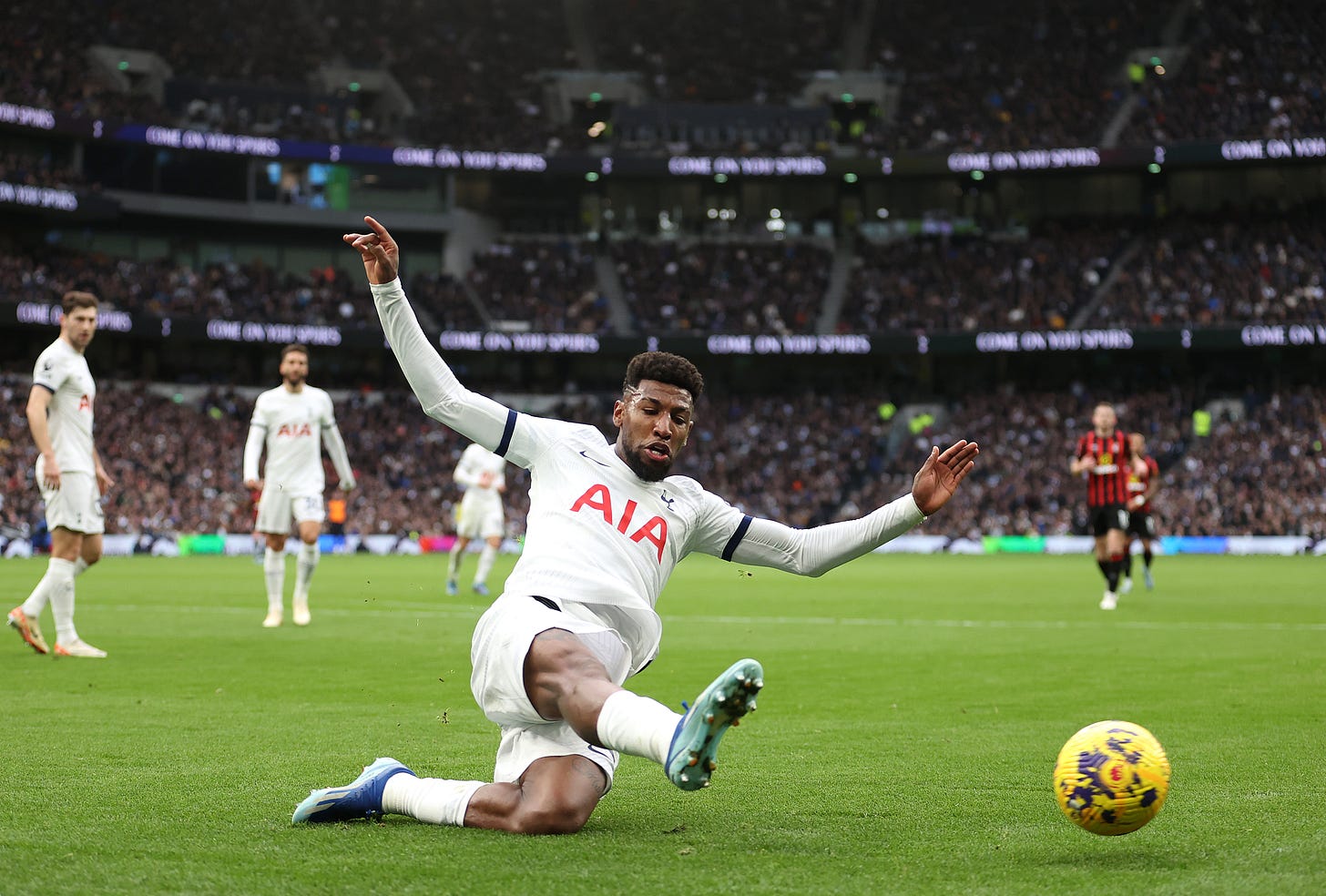 Emerson Royal pictured in action for Tottenham Hotspur during a 3-1 home win over Bournemouth in December 2023 Emerson Royal pictured in action for Tottenham Hotspur during a 3-1 home win over Bournemouth in December 2023