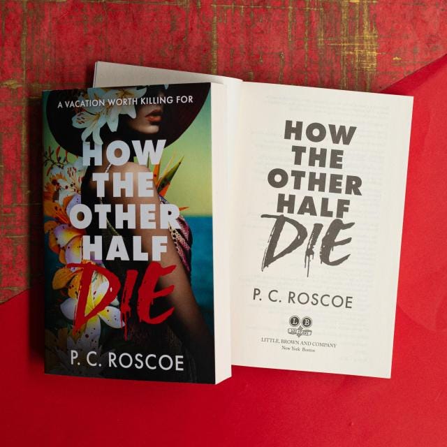 Book "How the Other Half Die" on a red table Book "How the Other Half Die" on a red table