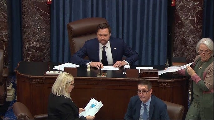 Vice President Vance casts the tie-breaking vote to confirm Hegseth as  Trump's defense secretary - YouTube