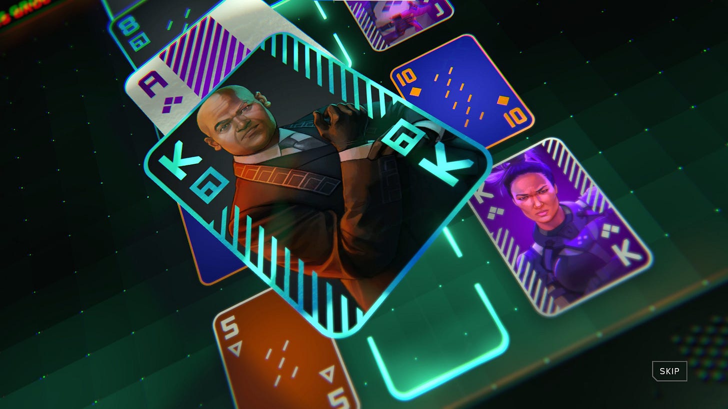 A freeze-frame of the opening animation
