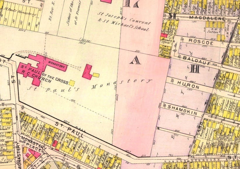 1923 map of the area where Winters Park and Playground is today.