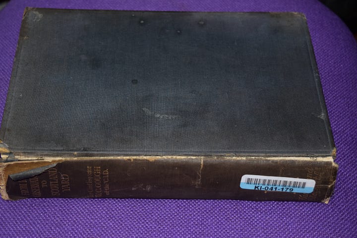 A dilapidated copy of Detective Gough's Memoirs