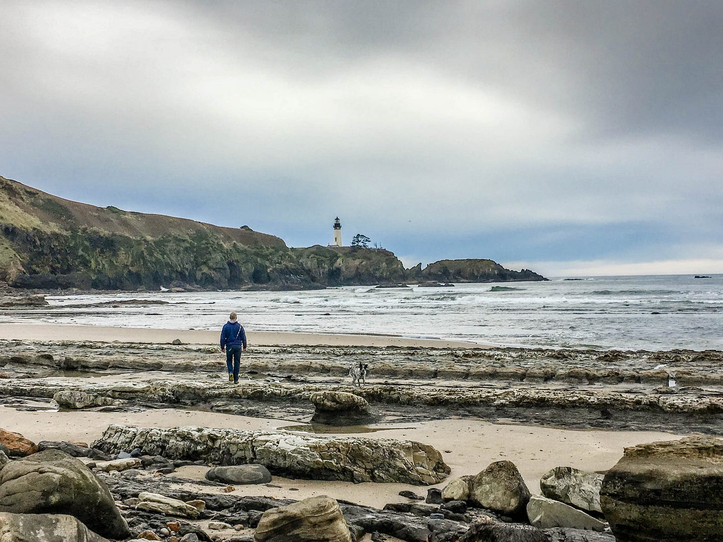 Winter walk on the Pacific Coast. Photo by Karista Bennett
