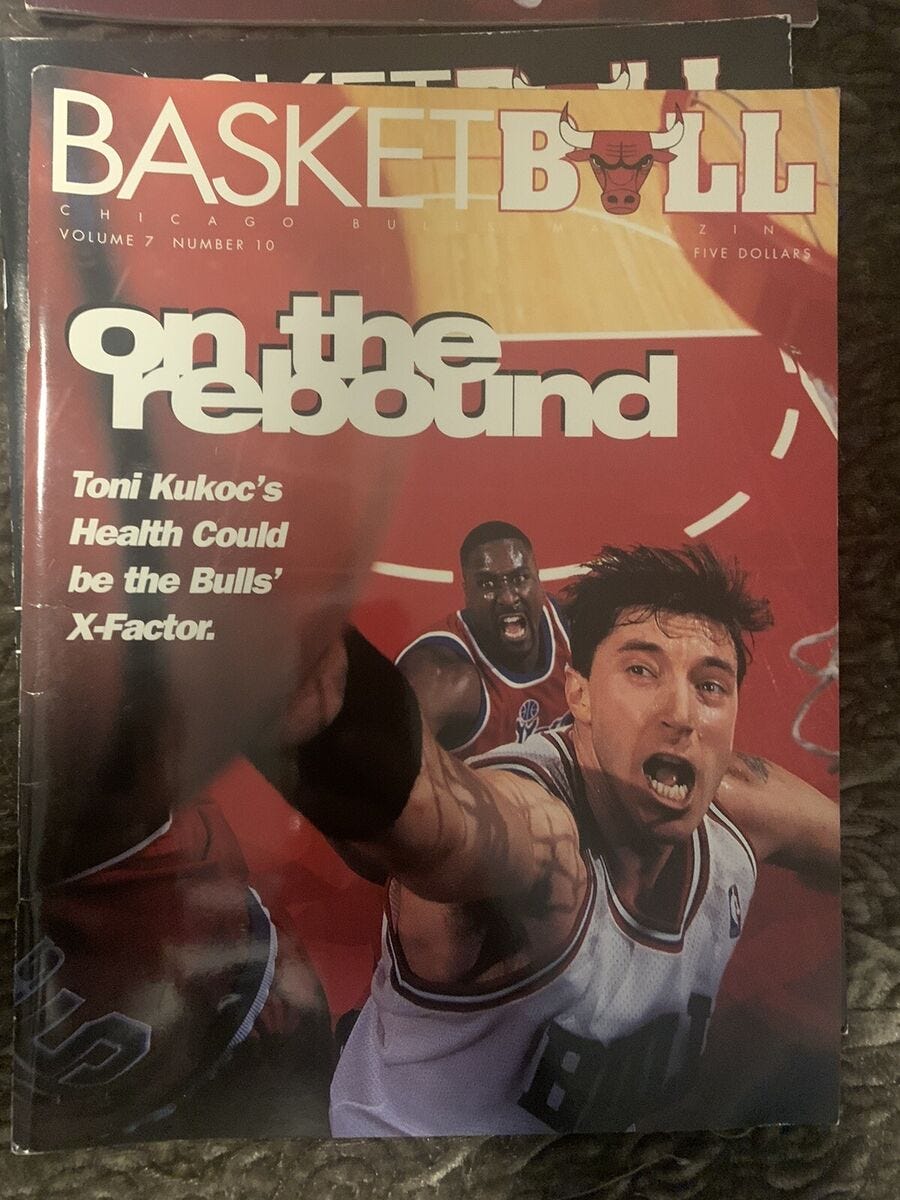 Vintage Chicago Bulls Basketbull Magazine Lot Of 12