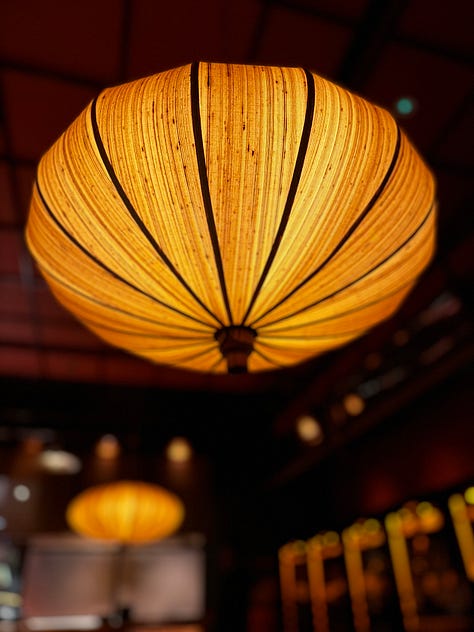 Xu decor plus the banana brûlée, Xu Cherry Wood Peking Duck and the pepper beef tenderloin.