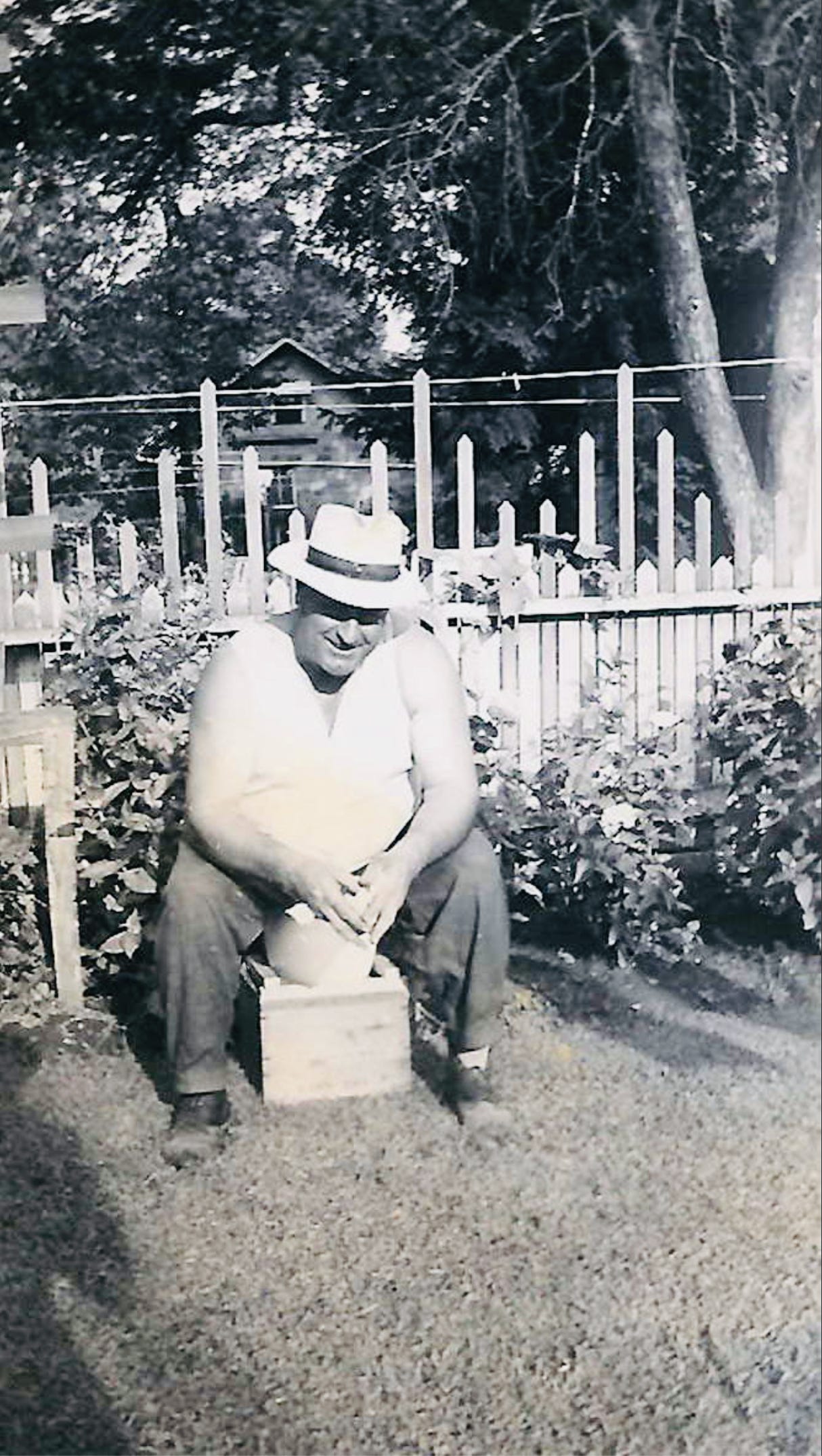 Jesse Baker tending his garden in Indiana - the gentle great-grandfather behind our ancestral recipes. Jesse Baker tending his garden in Indiana - the gentle great-grandfather behind our ancestral recipes.