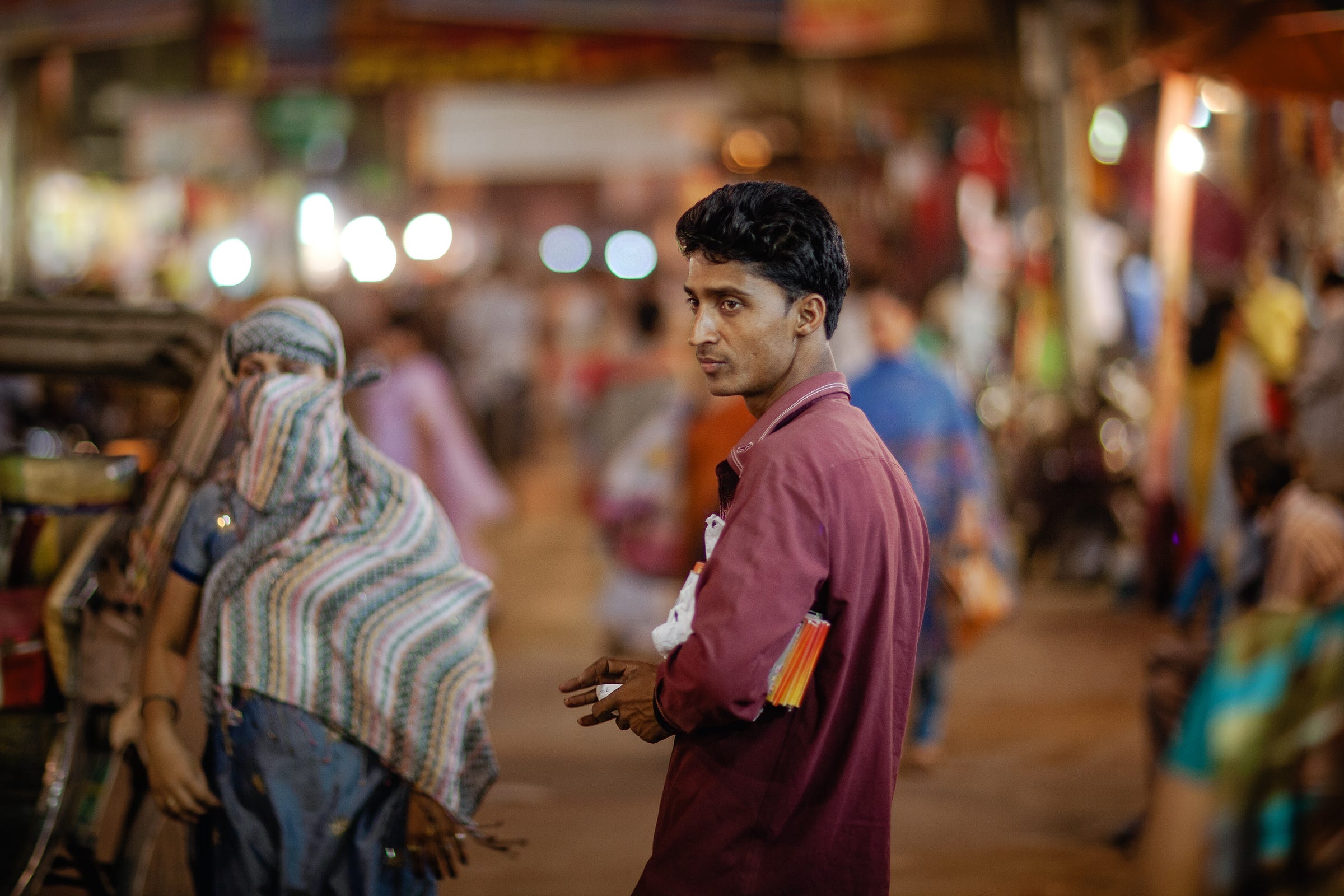 Ajay, Varanasi, India. 1/100, ƒ/1.2, ISO 400, 85mm