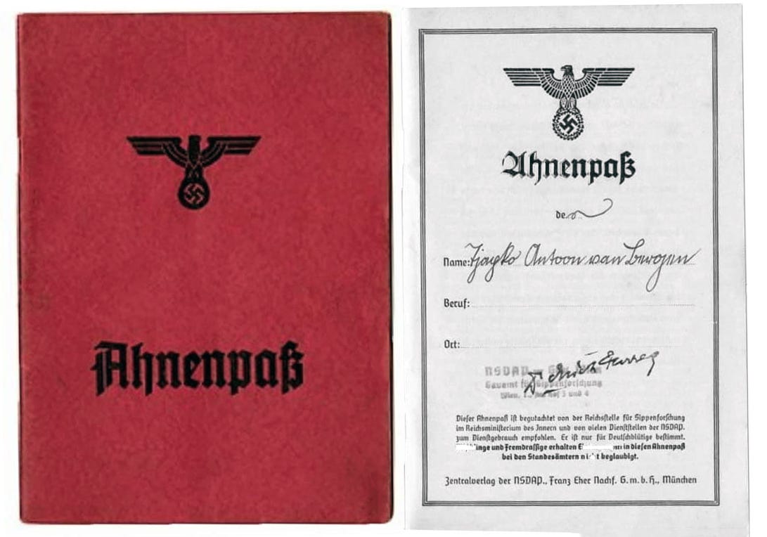 Nazi Germany&#39;s &#39;Ahnenpass&#39; | Waikanae Watch