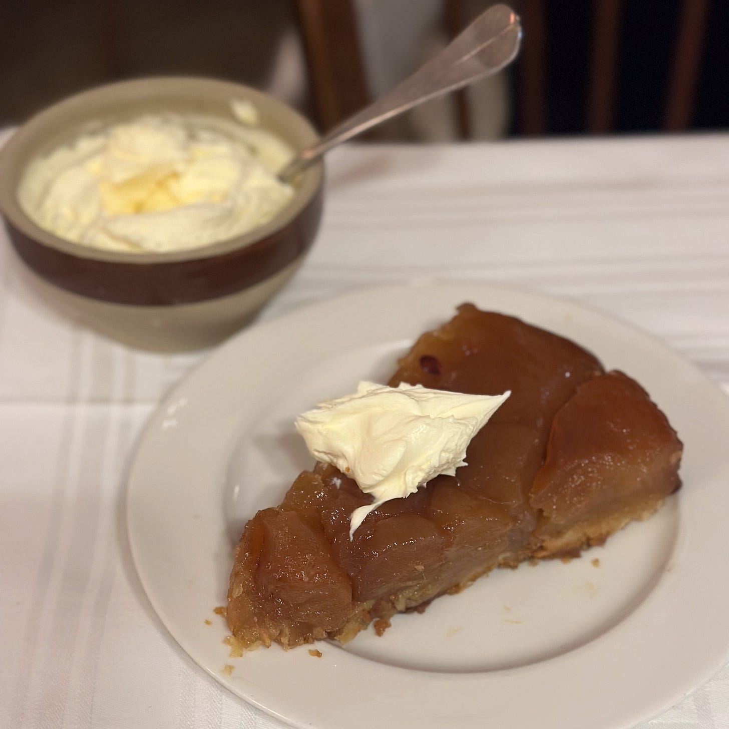 Tarte Tatin at Chez Georges bistro in Paris