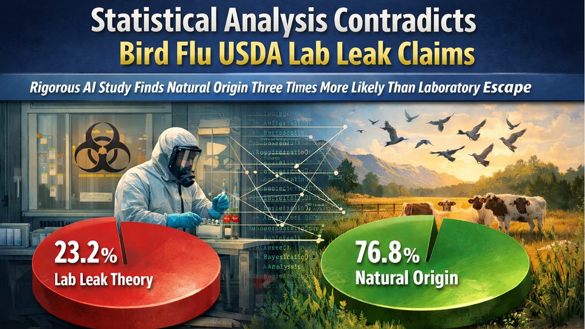 Statistical AI Analysis Contradicts Bird Flu USDA Lab Leak Claims