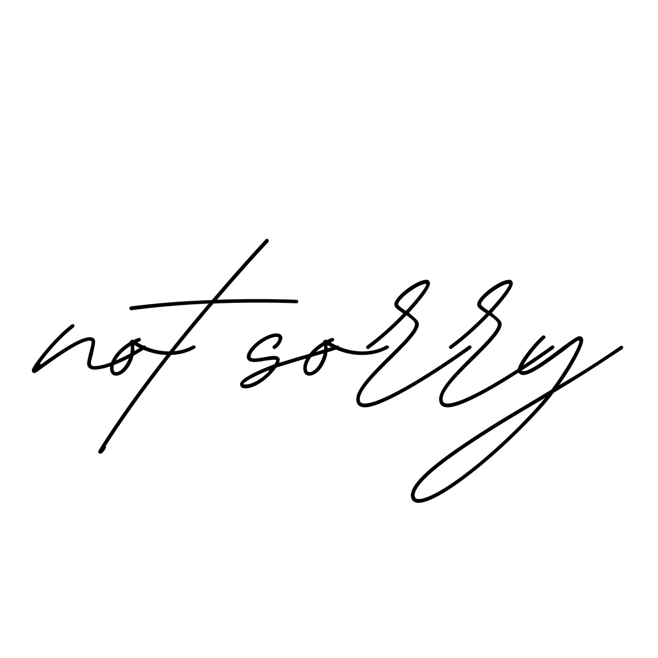 not sorry logo
