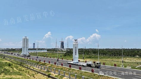 The Long March 8A launch vehicle heading away from Commercial Launch Pad 1 in October 2025.