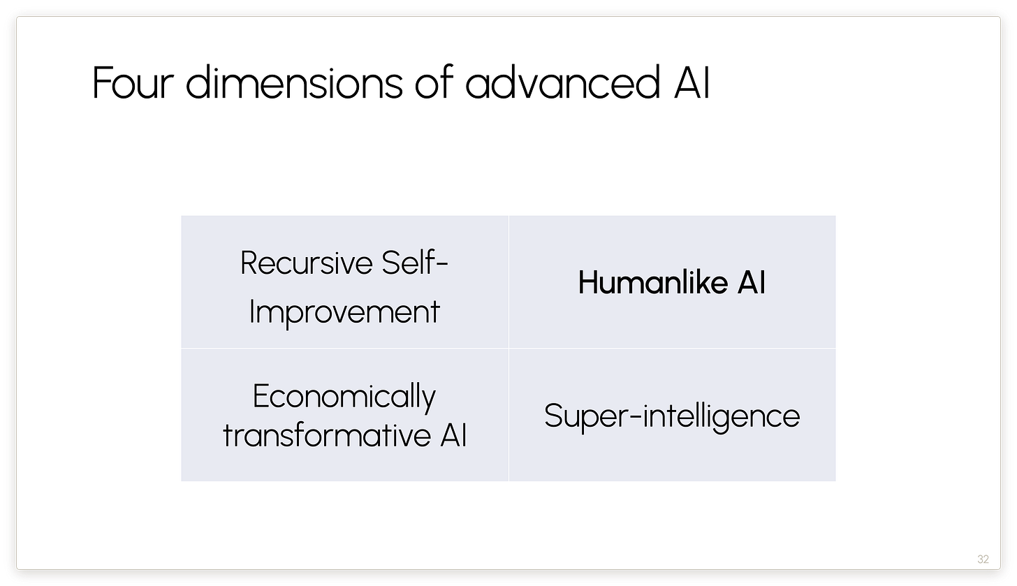 Four dimensions of advanced AI Four dimensions of advanced AI
