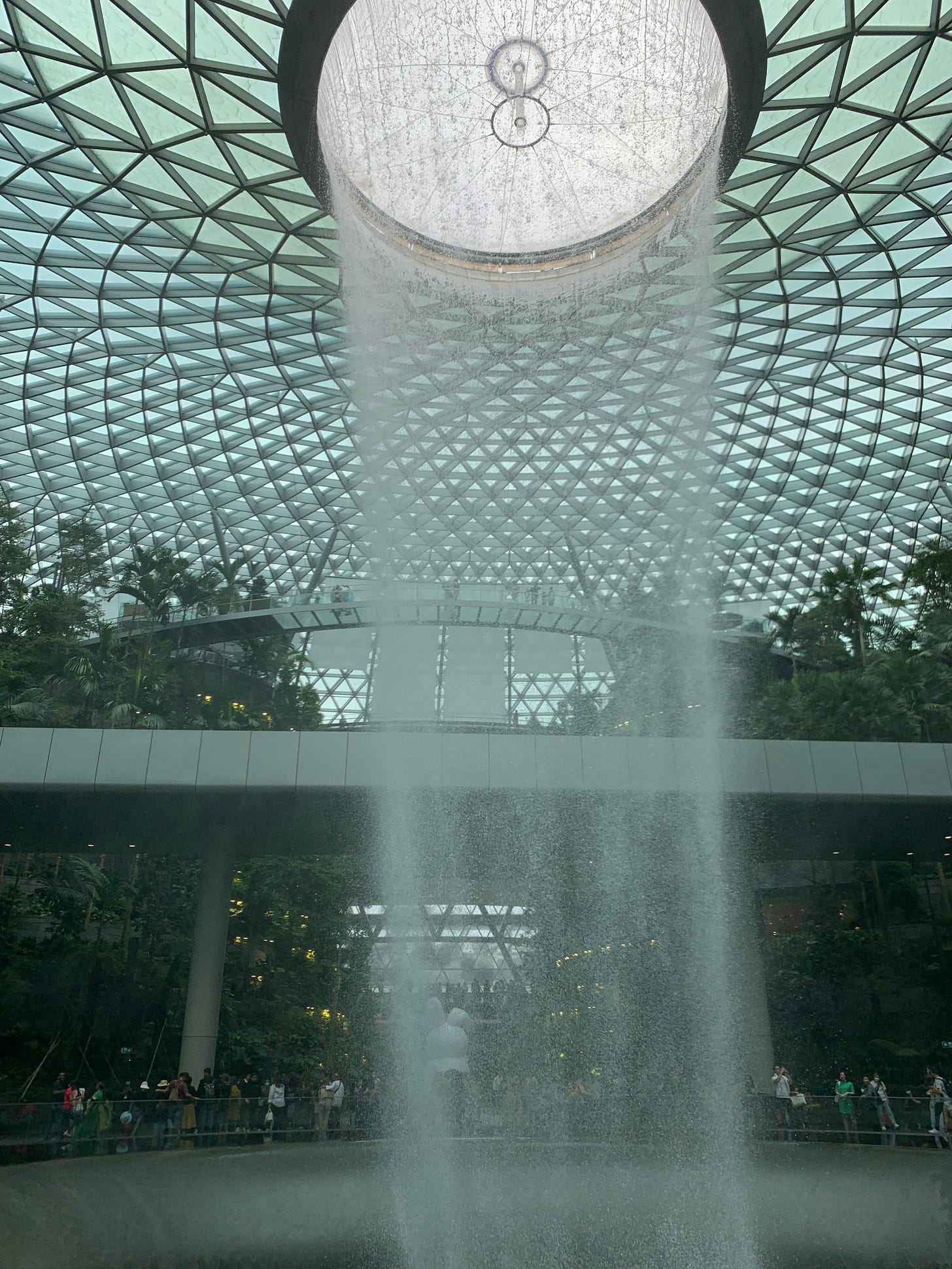 Indoor waterfall at Jewel-Changi, Singapore