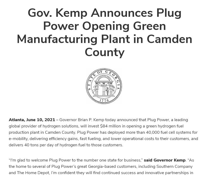 Kemp's Failing Green Companies Seeking Taxpayer Funded Capital to Survive