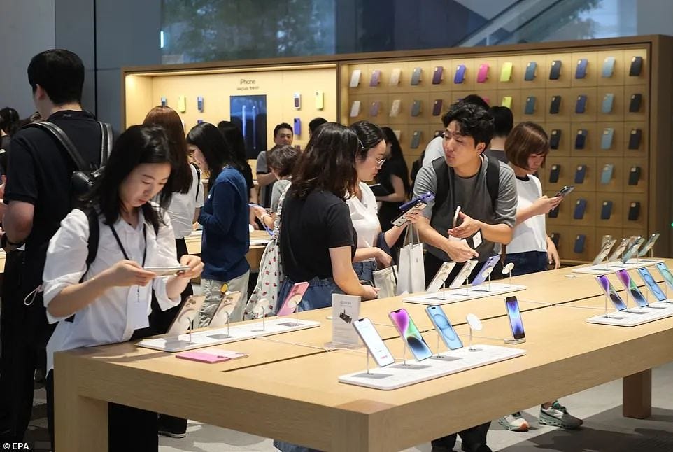 Trump imposed tariffs on a wide range of Chinese imports in his first term as president to pressure US companies to bring manufacturing either back home or to nearby countries such as Mexico, but Apple secured exemptions or waivers for several products. This time, CEO Tim Cook has not yet granted any exemptions. Barton Crockett, analyst at Rosenblatt Securities, said in a note: 'This whole China tariff thing is playing out right now completely contrary to our expectation that American icon Apple would be kid-gloved, like last time.'