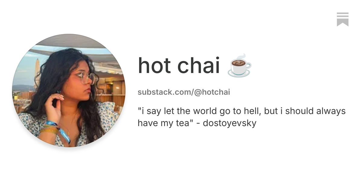 hot chai ☕️ | Substack