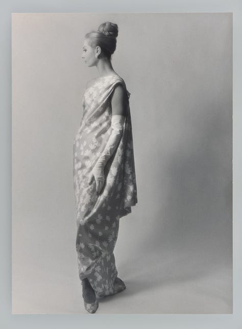 Photographs of fashion designer Balenciaga's gowns from the 1950s and 1960s by photographer Tom Kublin