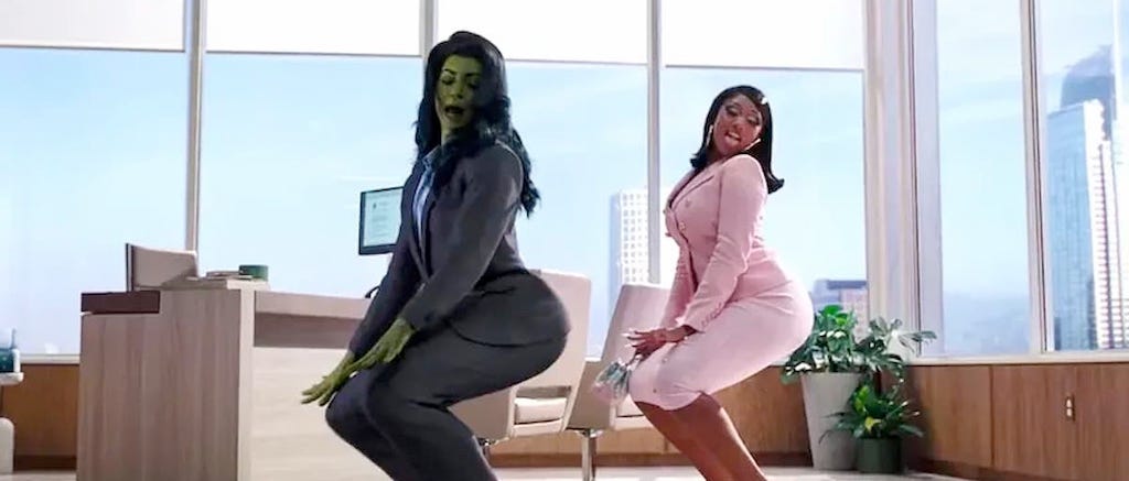 Megan Thee Stallion's She-Hulk Twerk Behind The Scenes Pics Megan Thee Stallion's She-Hulk Twerk Behind The Scenes Pics