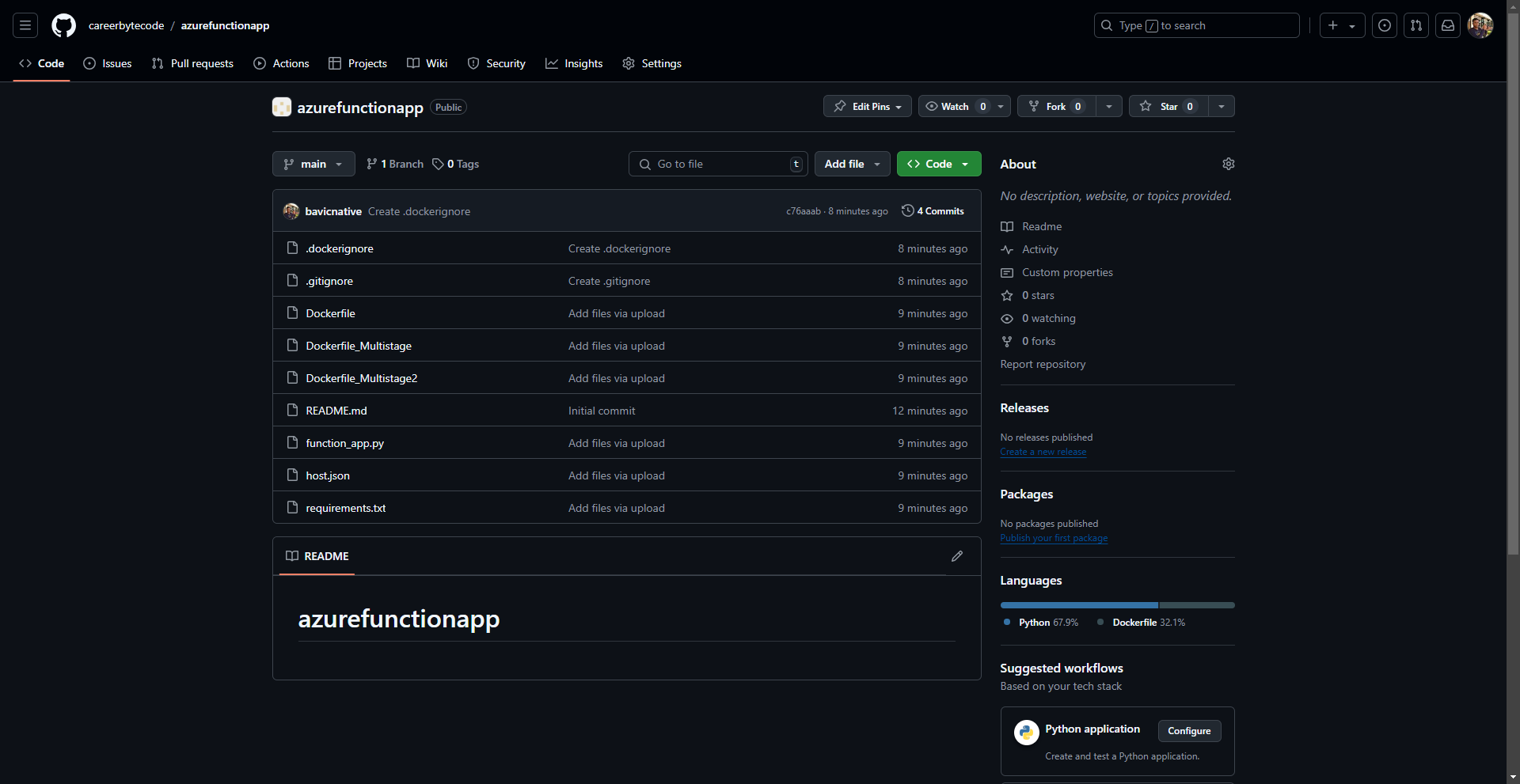 Automating Python App Deployment with GitHub Actions on Azure Functions