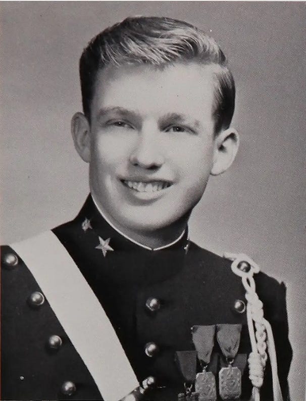 donald trump in the military