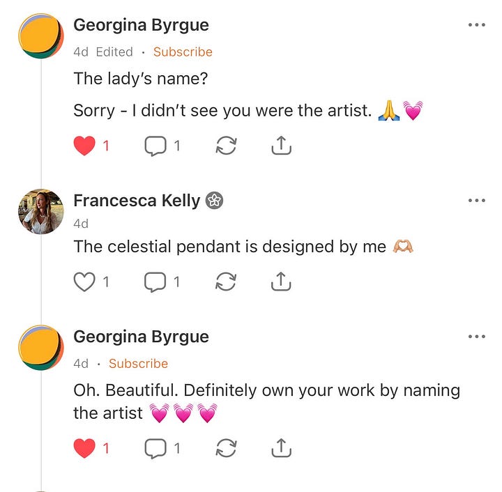 Screenshot of my viral note showing the note and the comments
